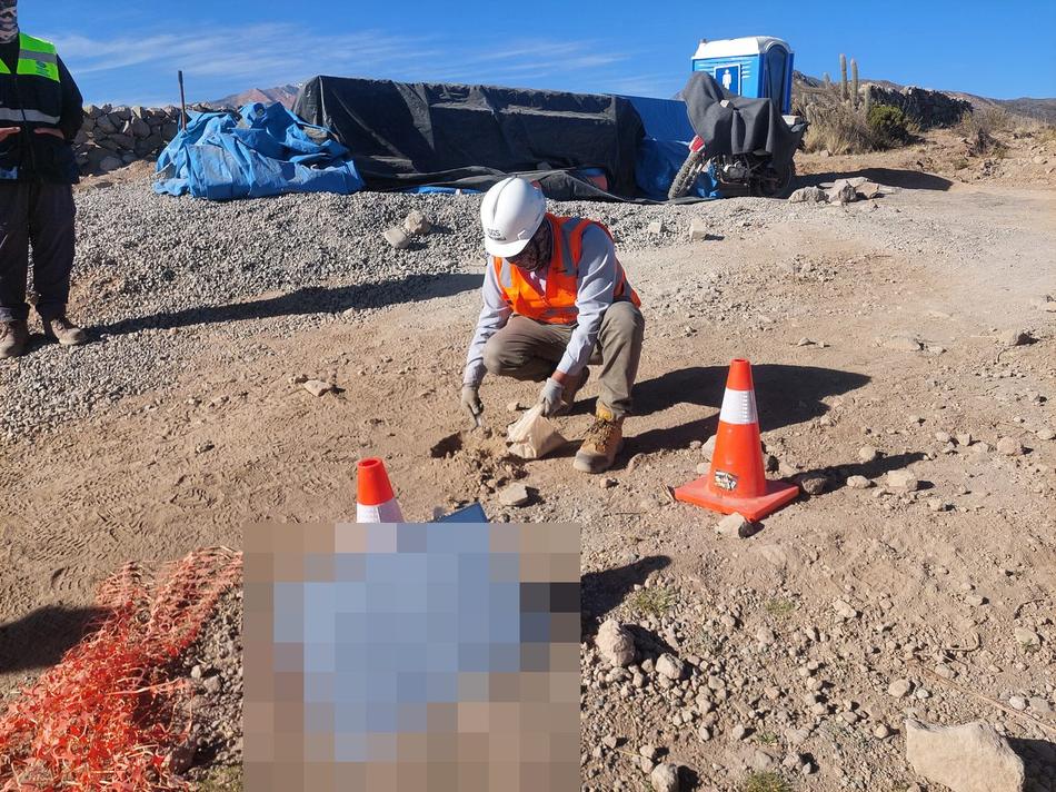 Muestreo de suelo de Biomás en el punto SU-01